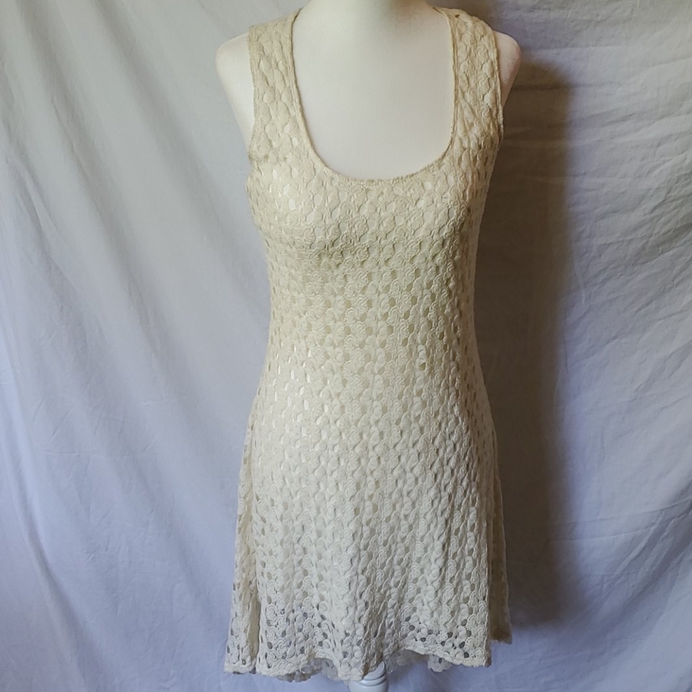 Crochet Boho High-Low Dress